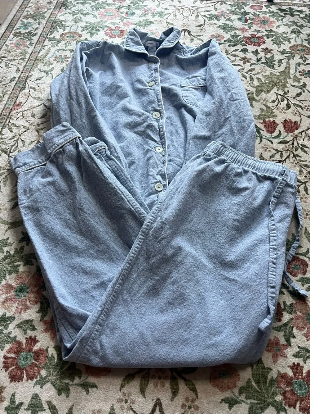 Serena & Lily Light Blue Cotton Pajama Set Medium